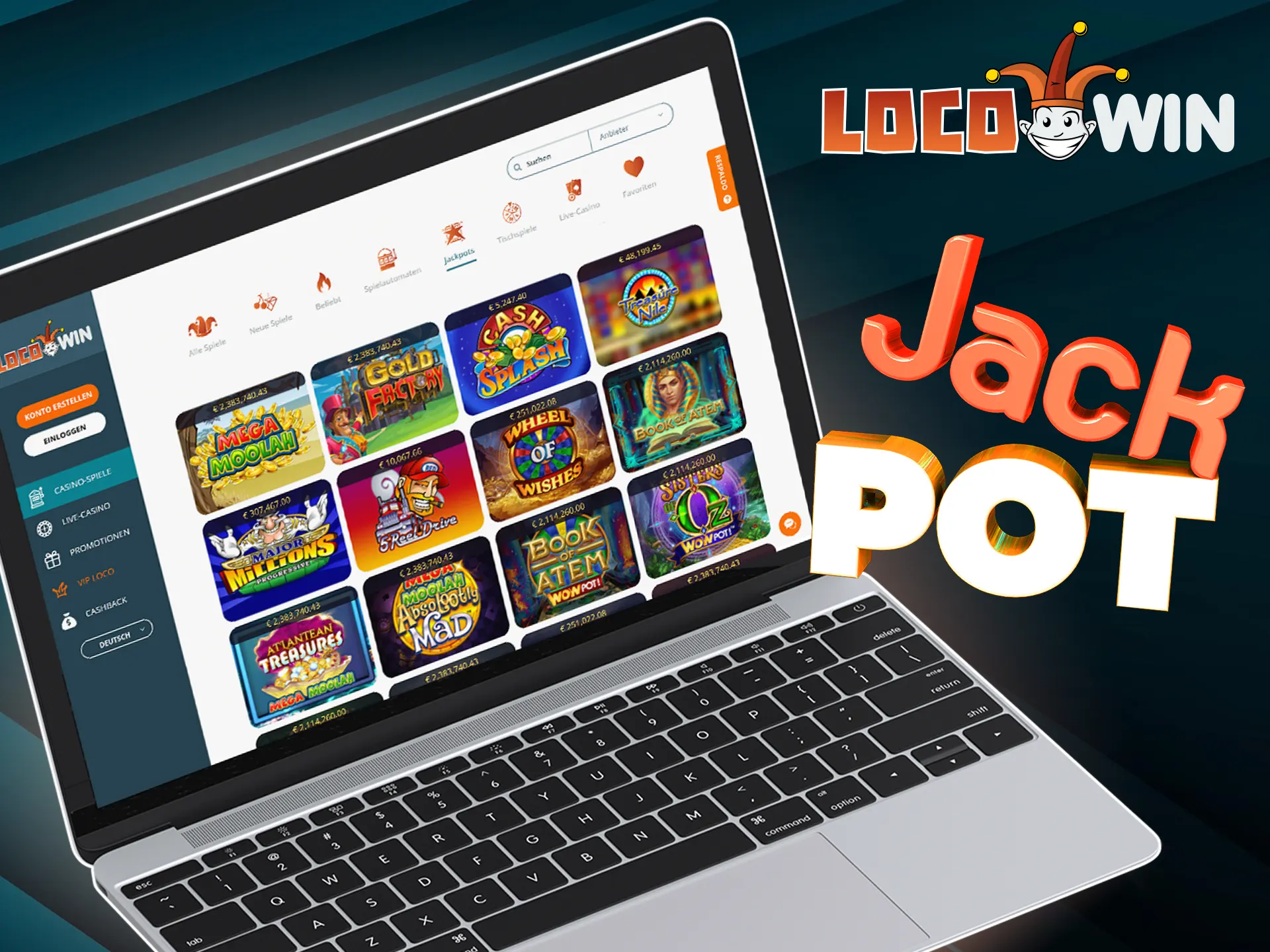 Erleben Sie den Nervenkitzel eines großen Gewinns mit den Jackpot-Spielen von LocoWin.