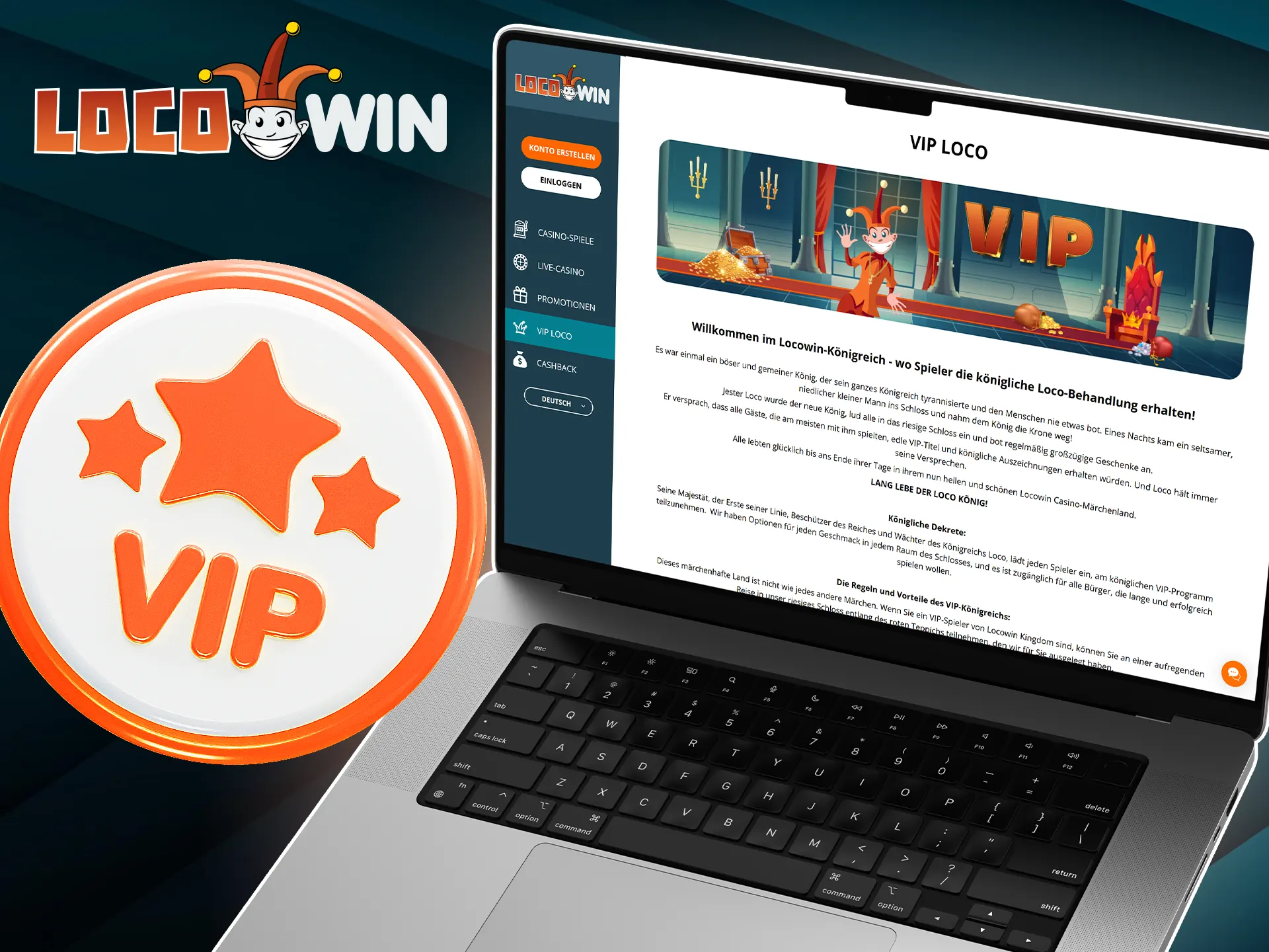 Steigen Sie im LocoWin Casino VIP-Programm auf und schalten Sie exklusive Belohnungen frei.