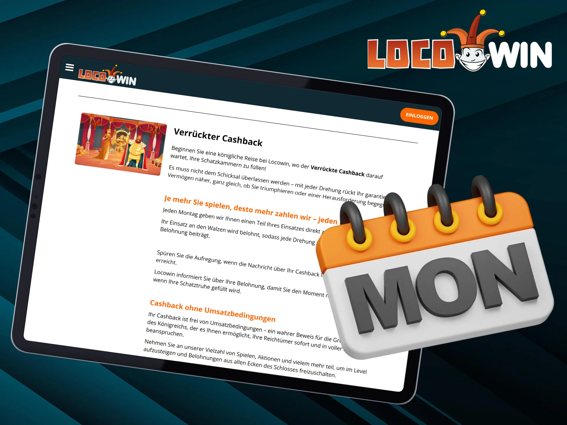 Jeden Montag gibt es Cashback – so verdienst du mehr bei Locowin.